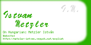 istvan metzler business card
